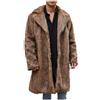 KHIRVWL Uomo Giacca di Pelliccia Sintetica Invernale Cappotti con Peluche Taglie Forti Imbottito Caldo Giacche Giubbotto Uomo Eleganti Giubbino Invernale Manica Lungo Antivento Spessa Parka Cardigan