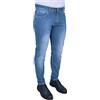 Evoga Jeans Uomo Blu Chino's Sartoriali Denim Pantaloni Slim Fit da 42 a 60