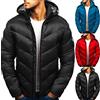 sutelang lurryly Piumino con cappuccio da uomo invernale caldo e soffice, tinta unita, giacca con cappuccio, leggera, trapuntata in piumone