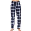 MoFiz Uomo Pantaloni Lungo Pigiama Cotone Pantaloni Morbidi a Quadretti con Tasche No.2759 S