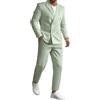 Vhersily Abito da Uomo 2026 2 Pezzi Abito da Lavoro Monopetto e Pantaloni a Maniche Lunghe in Tinta Unita Business Completo alla Moda Smoking Giacche Con Un Bottone Per Lo Sposo Cerimonia Matrimoni