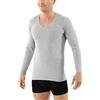 ALBERT KREUZ Maglietta Intima a Maniche Lunghe Cotone bio Elasticizzato - Scollo a v Grigio 06/L