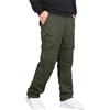Generisch Pantaloni cargo da uomo, imbottiti, in pile, invernali, con tasche multiple, per escursioni, per attività all'aria aperta, da lavoro, da jogging, da trekking, da caccia, militari