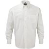 Jerzees Russell Collection! - Maglietta a Maniche Lunghe da Uomo, Modello Oxford, Bianco (Bianco), L