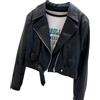 JIEDOUKEJI Giacca Ecopelle Donna Giubbino Ecopelle Giubbotto Pelle Giacca Similpelle Biker Giubbini Moto Leather Jacket Giacche Finta Pelle Pu Bikers Giubbotti Moto Motociclista Donna Primavera Nero S