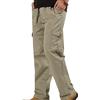 Peuignao Pantaloni Cargo Uomo Multitasche - Tattici Militari da Lavoro Trekking Jogging - Larghi Baggy Lunghi Casual Taglie Forti - Cachi 3XL