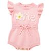 WWricotta Vestito per Il Primo Compleanno della Bambina, Floreale, con Coulisse Ricamata, Lavorato all'Uncinetto, Body per Il Primo Compleanno della Bambina