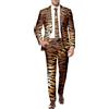 Generic Vestito Suit Abito da Uomo Slim Fit Comodo Blazer di Affari Abito Stampa Leopardo Latte Zebra per Uomo for Bar Blazer Smoking