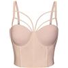 Woboren Donne con Reggiseno Corsetto Shapewear Top Ricamato Tracolla Regolabile push up reggiseno (Beige, S)