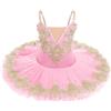 IBAKOM Abbigliamento da balletto per bambine 3-14 anni per danza: Tulle Pailette Abito da balletto con spalline regolabili - Vestito da danza per bambini per pattinaggio artistico
