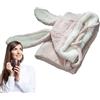 LearnLyrics Coperta creativa con cappuccio a forma di coniglio, mantello in caldo pile, morbido e accogliente, comodo copriorecchie di animale, comodo per compleanno, sicuro da indossare per donne, bambini