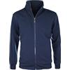 Evoga Felpa Uomo con Zip Blu Nero Grigio Maglione Tuta Cardigan Senza Cappuccio