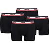 Levi's Sportswear - Boxer da uomo con logo, in cotone biologico, confezione da 4, Nero , M