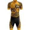 VOXCAUTQ Tuta da Triathlon a Maniche Corte da Uomo,Maglia da ciclismo da uomo manica corta Estivo Set,Body Ciclismo Uomo with Gel Pad per Nuoto/Corsa/Ciclismo