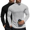Ekouaer 2pcs Maglia Termiche da Uomo Invernale Biancheria Intimo Termica a Maniche Lunghe a Collo Alto Nero+Grigio Chiaro XL