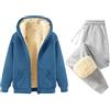 HEONSATI Complete Vello da Donna Sportiva Tuta Elegante in Pile Vello Foderato Completo Donna Ginnastica Tute Invernale Felpa e Pantaloni Jogging Casa Completi in Velluto Calde Felpata Due Pezzi Training