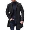 Oanviso Cappotto Uomo Invernale Lana Lungo Giacca Slim Fit Blazer Casual Elegante Peacoat Classico Trench Coat Soprabito Giacche A Vento A Nero XL