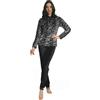 Generico IGAM Pigiama Donna Invernale Coral Fleece - Caldo e Molto Morbido Effetto Pile (IT, Testo, XXL, Regular, Regular, 42348 NERO)