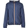 Ciabalù Giacca Uomo Impermeabile Giubbotto a Vento con Cappuccio Slim Fit (XXL, Blu)