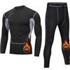 HZQIFEI Intimo Termico Uomo Set di Maglietta e Pantaloni a Compressione, Biancheria Intima Funzionale Termica Uomo per Sci Palestra Ciclismo Calcio Corsa