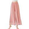 SEAUR Pantaloni da danza da donna, in chiffon, a gamba larga, per danza orientale, latina, pilates, yoga, palazzo, pantaloni estivi, per il tempo libero, S-XL, Rosa corallo., M