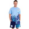 Get Trend Manchester City F.C. Pigiama Uomo Estivo Set Morbido Pigiami Corti Cotone Calcio Abbigliamento da Casa Regalo Uomo (M, Blu Manchester City)