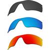EZReplace Lenti di ricambio per occhiali da sole Oakley Radar Path (lenti polarizzate), nero carbonio + blu ghiaccio + rosso fuoco, Taglia unica