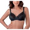 Cotonella 2 Pezzi Reggiseno L'Altra CD056 con Inserti in Pizzo Senza Ferretto- Coppa C, Nero 6