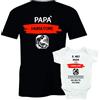 Puzzletee Coppia T-Shirt e Body Neonato Padre Figlio - Festa del papà - Il Mio papà è Un Muratore - Cotone Morbido e Traspirante - Regalo Originale e Divertente