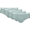 Sloggi Uomo Basic Midi Slip in Confezione 2P + 2P 4 Pezzi (4, 0034 Grigio)