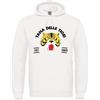 MAGLIERIA CONFORTI Felpa con Cappuccio Uomo Tigre Tana delle Tigri Academy Anni 80 Cartone TigerMan Bianca o Nera Unisex Uomo Donna Ragazzo
