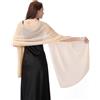 CHUNG Scialle da donna in chiffon, morbido, leggero, elegante, sciarpa lunga, accessorio per abito da sera, ideale come regalo per matrimoni