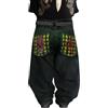 ORANDESIGNE Jeans Baggy Uomo Pantaloni Larghi per Uomo e Ragazzo Stile Skate Rap Baggy Hip Hop Nero Used Stone Wash Scuro E Blu S