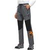 MOCOLY Pantaloni Trekking Donna Pantaloni Sci Invernali Impermeabili Felpati Termici Softshell Pantaloni Tuta Larghi Pantaloni Sportivi da Cargo per Montagna e Sport Outdoor Lavoro