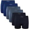 Galeone - Biancheria e Tessuti Liabel - Mutande Uomo Boxer - Slip/Boxer da Uomo in Seamless Pacco da 6 Pezzi, Limited Edition (IT, Testo, XL, Regular, Regular, 6 Pezzi Assortiti Nero, Grigio, Blu)