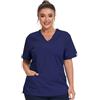JONATHAN UNIFORM Divisa Sanitaria Donna, Casacca Medico 3 Tasche Manica Corta per Medico OSS Dentista Veterinario Clinica