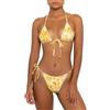 Aretas Bikini da donna set due pezzi top a triangolo sexy perizoma costume da bagno con lacci laterali, M