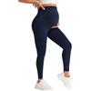 MEIION Leggins Solvea Gravidanza,Leggings Premaman Donna,Vita Alta con Supporto,Tessuto Opaco Morbido Elasticizzato,Traspirante,Ideali per Gravidanza,Casa e Yoga