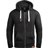 Grin&Bear Felpa con Cappuccio e Zip da Uomo GB601-Black-L
