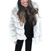 ShallGood Cappotti Donna Eleganti Cardigan Invernale con Cappuccio Taglie Forti Caldo Manica Lunga Pelliccia Sintetica Parka Lunghi Giacca Outerwear