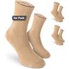 Safersox Calzini sportivi uomo e donna - con protezione antizanzare, 3 Paia, Beige, 43-46
