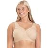 MISS MARY OF SWEDEN Reggiseno Senza Ferretto in Cotone - Coppa Piena, Alto Sostegno, Spalline Imbottite Regolabili, Comfort Quotidiano Donna 7f Beige