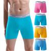 wirarpa Boxer Uomo Cotone Elasticizzato Mutande Uomo Intimo Maschile con Vola Aperta Pacco da 4 Multicolore Taglia S
