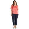 FIORELLA RUBINO: Pantaloni New York con Viscosa LENZING ECOVERO Curvy Size Blu Stagione Primavera Estate 2025.