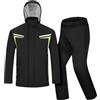 Taoyoule Tute Impermeabili da Uomo Giacca Antipioggia e Pantaloni Cappotti Antipioggia Leggeri con Cappuccio Set Impermeabile per Andare in Bicicletta