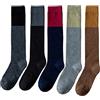 CAMILIFE Ragazze Donna Gambaletto Calze Alte a Maglia Semplici Eleganti Colore a Contrasto Stile College Stile Highstreet per Primavera Autunno 35-39