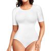 Gotoly Donna Shapewear Body Contenitivo - Pancia Piatta Bodysuit Guaina Contenitiva Modellante Spallino Regolabile Intimo Snellente Shaper (Bianco, XL)