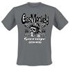 Gas Monkey Garage Custom Motors Skull Uomo T-Shirt Grigio M 100% Cotone Regular
