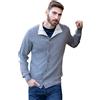Marenza Giacca Uomo Misto Cashmere Cardigan Bottoni Made in Italy Maglione Seta Pullover Manica lunga Lana Merino Cachemire Maglioncino Beige Blu Grigio Maglia Regalo Abbigliamento Inverno (XL, Grigio Ferro)