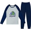 Cheerful Mario Pigiama Due Pezzi per Bambini e Ragazzi Manica Lunga Cotone Abbigliamento da Notte per Bimbo in Autunno Inverno Dino-E 10-11 Anni